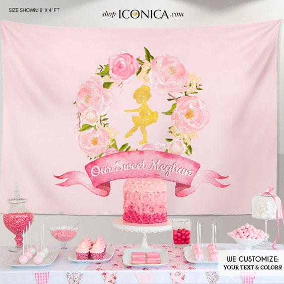 Ballerina Backdrop Little Ballerina Watercolor Backdrop Ballerina