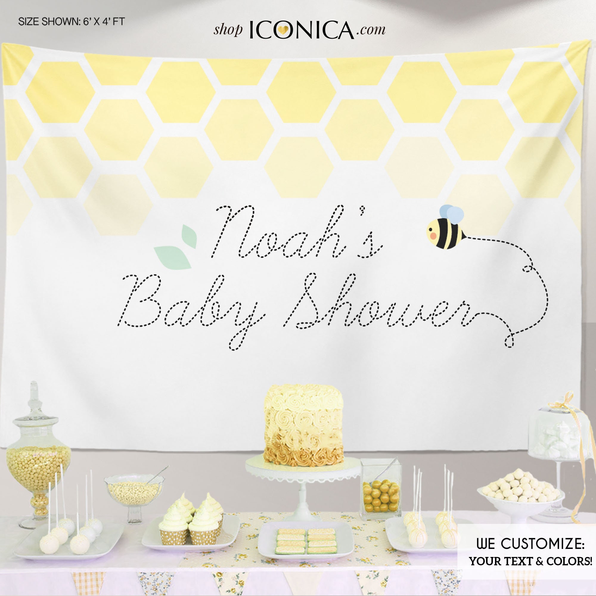 Virtual Baby Shower Bumble Bee Baby Shower Party Backdrop Etsy Virtual Baby Shower Bumble Bee Baby Shower Party Backdrop Etsy