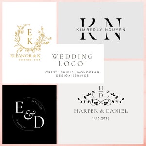 Wedding Logo, Wedding Crest, Wedding Shield, Wedding Monogram edits || ADD ON