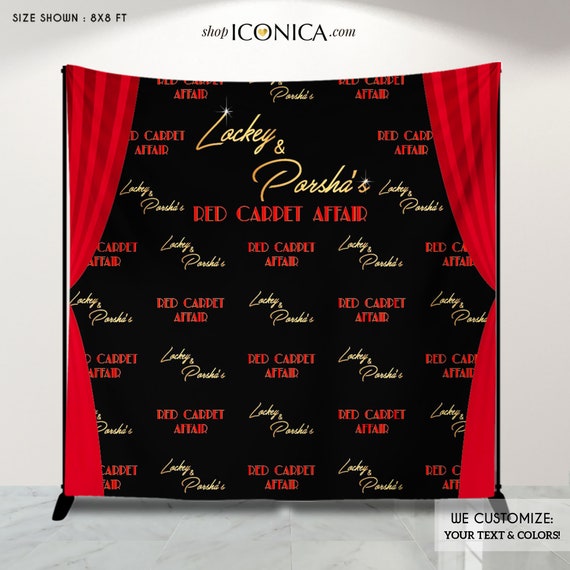 Custom photography backdrop Star red carpet glare center of