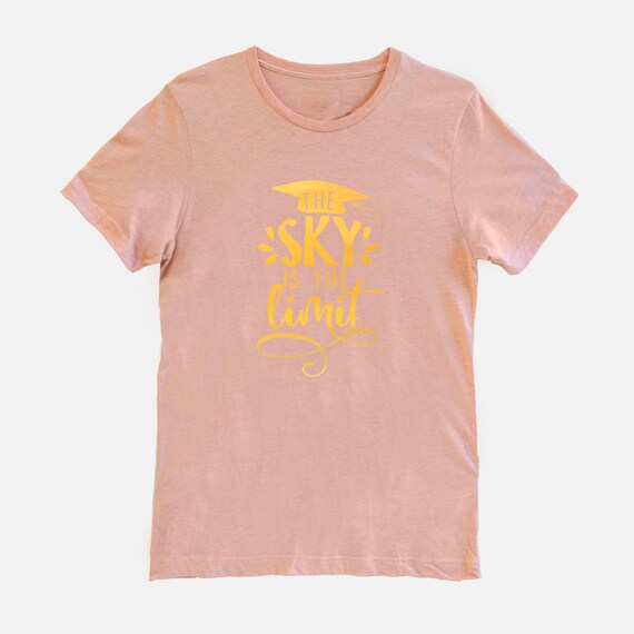 Graduation Peach Shirt Class of 2022 Real Foil Shirt Inspirational Tee Shirts Unisex T-shirt Comfortable Fashionable Stylish Made in USA Il_570xn