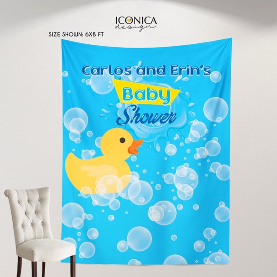 Virtual Baby Shower Rubber Ducky Baby Shower Photo Backdrop