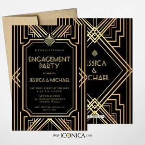 Roaring 20's Favor Tags, Great Gatsby Gifts Tags, Black and Gold Thank You Tags, Digital File Or Printed Gift Tags image 8