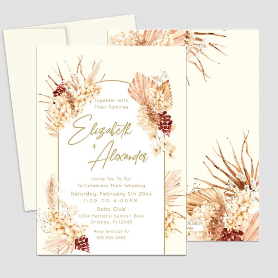 White Boho Chic Bridal Shower Invitation, Floral White Invite, Bridal Shower Invitations, Boho Invitation Printed Cards or Electronic Invite Il_570xn