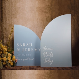 Wedding Seating Chart Large Arch Seating Chart Arched Panel with easel Entrance Sign Foam Board Custom text, color, Light Weight Indoor use