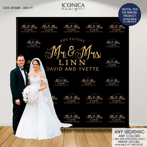 Photo Booth Backdrop, Custom Step And Repeat Backdrop, Engagement Party Banner, Wedding Backdrop Red Carpet, Printed Or Digital File Il_570xn