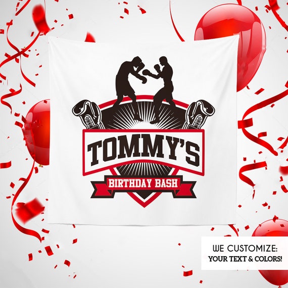 Boxing Party Decorations Sports Birthday Theme Boxing Etsy