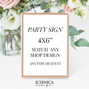 Party-Schild 10x15 cm || A la carte || Einzelnes Party-Element einer unserer Party-Kollektionen || Passend für jede ID-Einladung