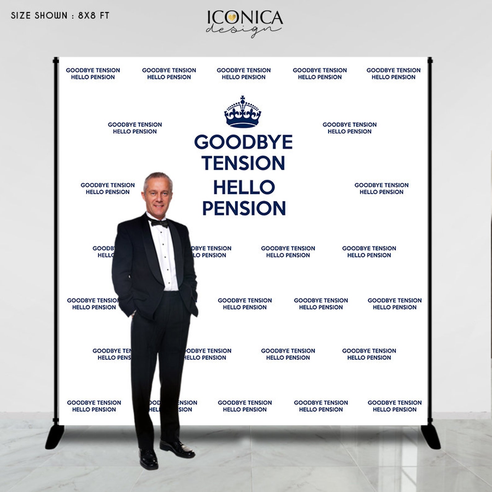 10 Years Retirement Personalized Photo Backdrop
