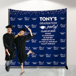 Graduation Photo Backdrop 2023 Personalized,Class of 2023 Graduation Party Grad Party Step and Repeat Printed Or Printable File