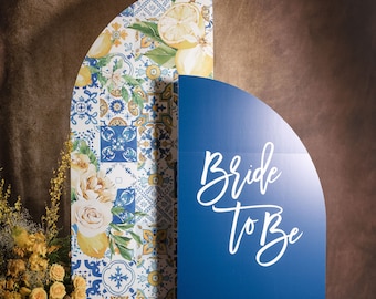 Lemon Arch Backdrop, Amalfi Coast Bridal Shower Decor