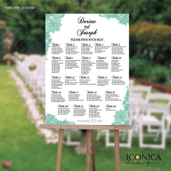 Wedding Seating Chart Minted