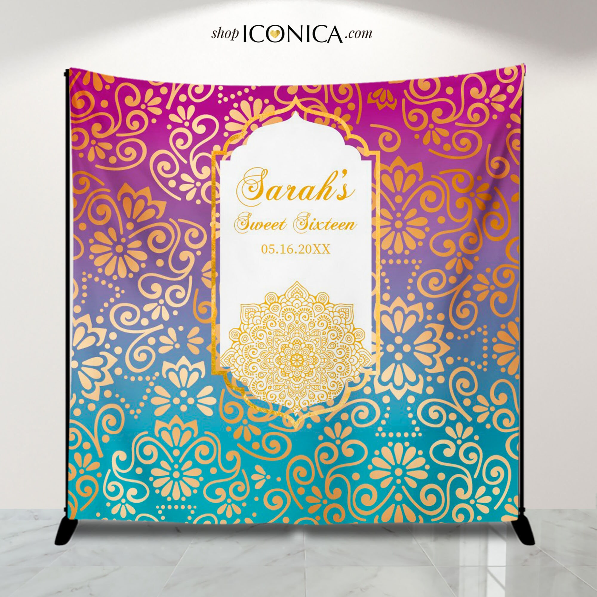 Moroccan Sweet Sixteen Backdroparabian Nightshenna - Etsy Singapore