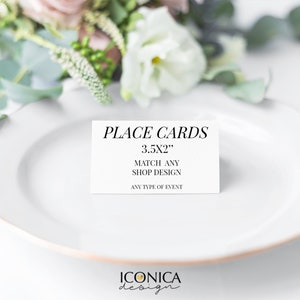 Place Cards to match any of our collections - Tent Cards || A la carte || Single Party Item  | Printable Digital File or Printed Cards