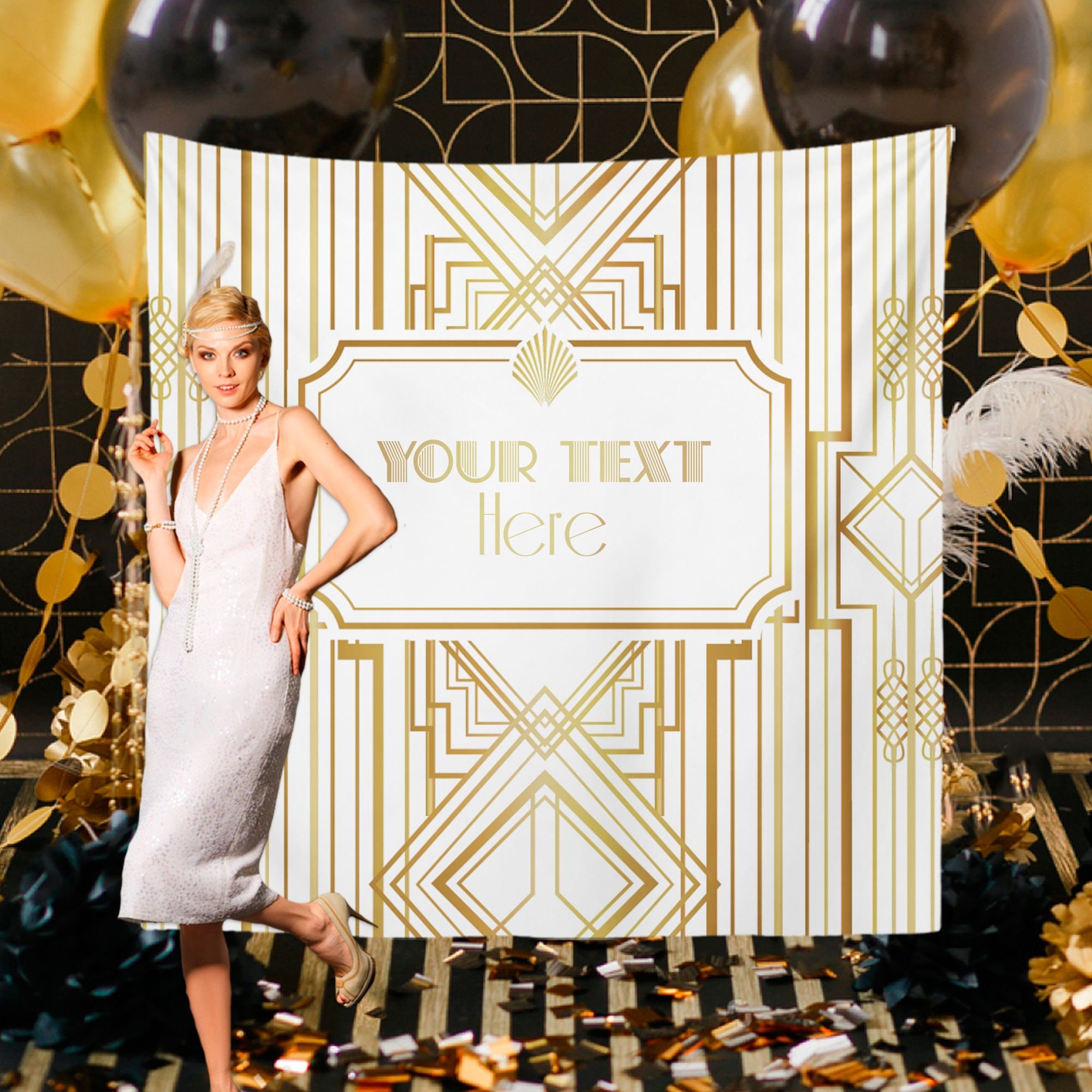 Great Gatsby Party Backdrop Roaring 20S Party Decoration – ubackdrop