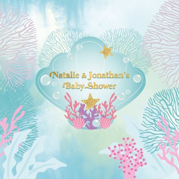Under The Sea Baby Shower Step Repeat Photo Backdrop Handmade Products Decorations