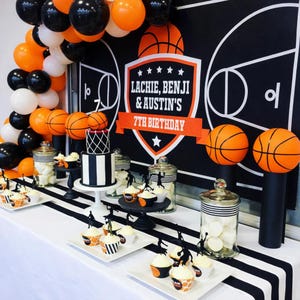 Custom Basketball Birthday Backdrop, March Madness Theme immagine 1