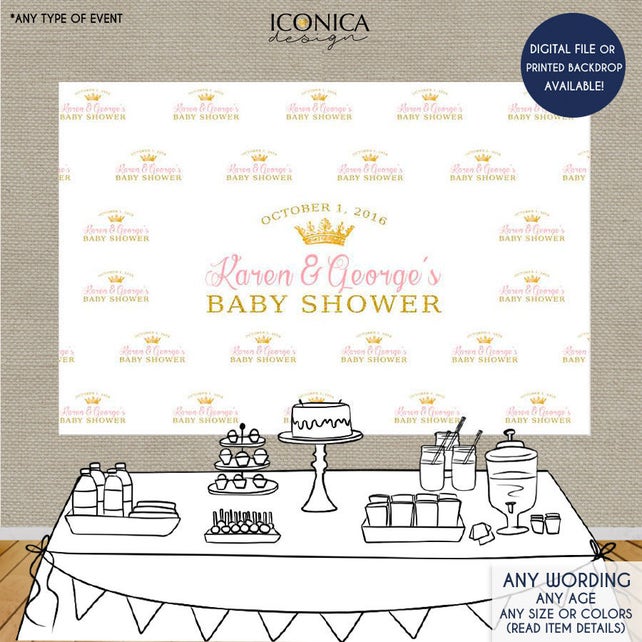 Photo Booth Backdrop Custom Step And Repeat Backdrop Banner Baby