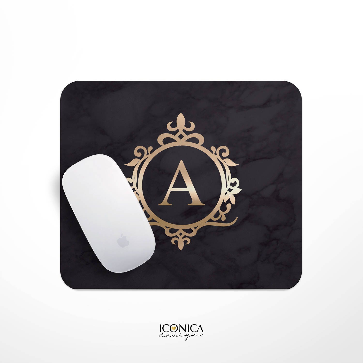 Holiday Gifts Custom Mouse Pad Marble And Gold Desk Holiday Gifts Custom Mouse Pad Marble And Gold Desk Personalized Gift Accessories Mp0011