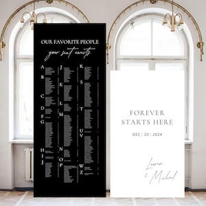 Arched Wedding Seating Chart, Custom Foam Board Sign with Easel