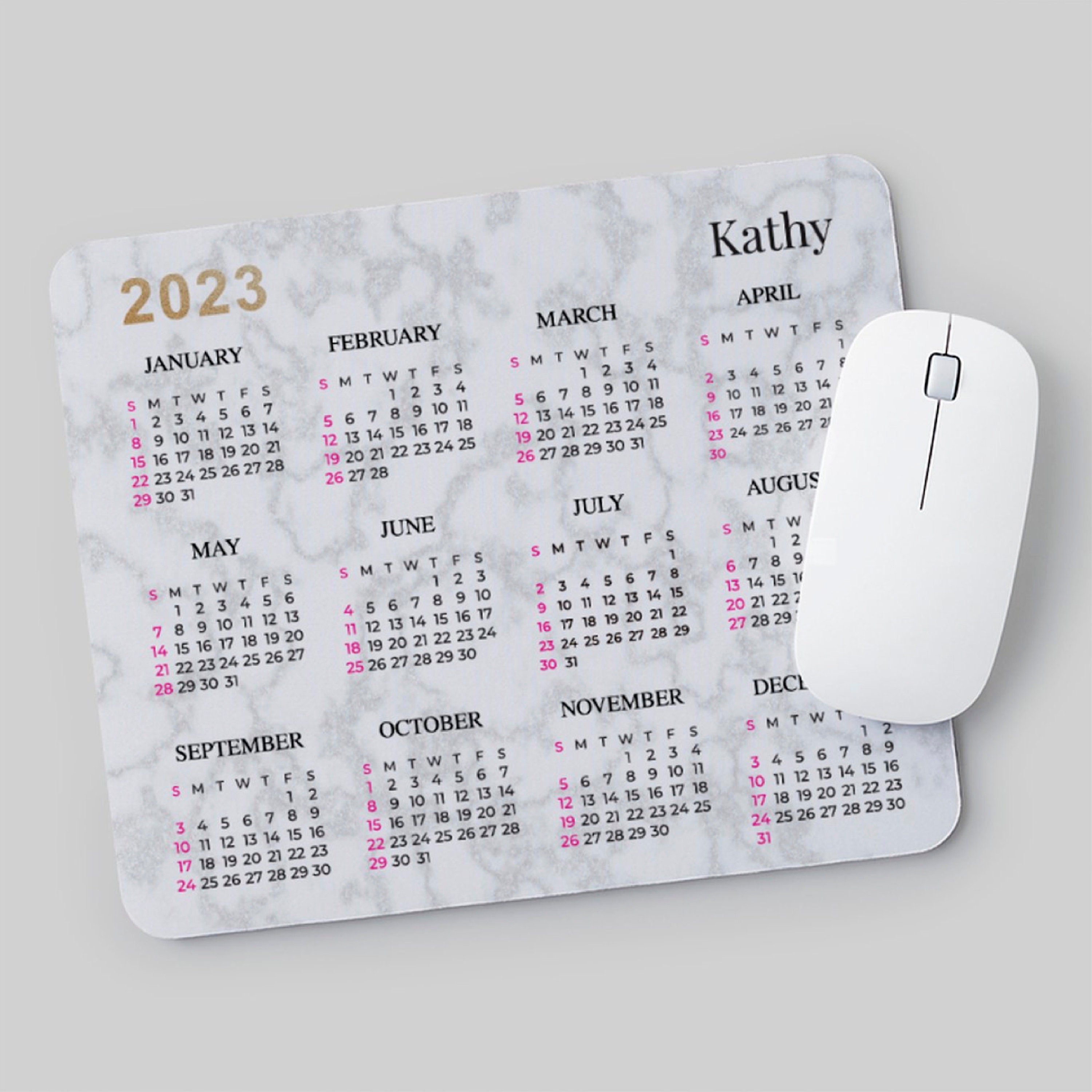 MOUSE PAD CALENDAR White Marble Mouse Pad, Desk Mouse Pad, Calendar 2023, Holiday Gifts, Desk Accessories, Personalized Mouse Pad - Etsy MOUSE PAD CALENDAR White Marble Mouse Pad, Desk Mouse Pad, Calendar 2023, Holiday Gifts, Desk Accessories, Personalized Mouse Pad - Etsy