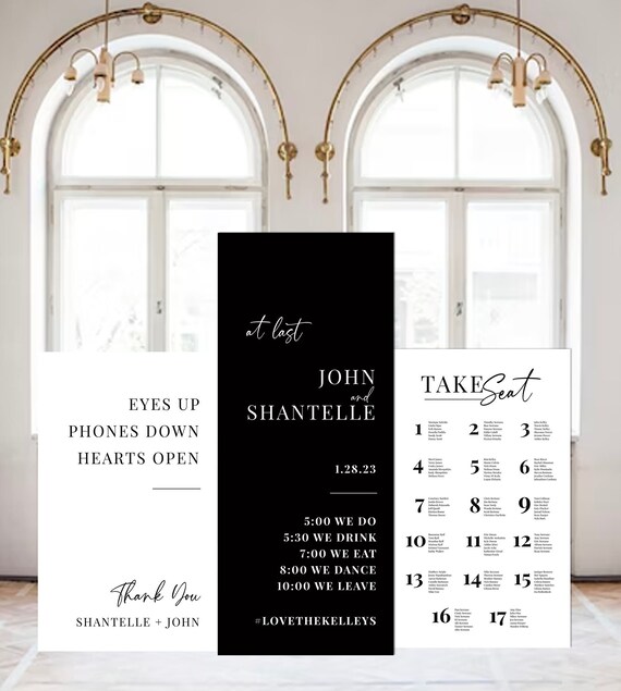 Large Wedding Seating Chart Foam Arched Panel with easel Entrance Sign, Wedding Itinerary Sign, Custom text, color, Light Weight Indoor use Il_570xn