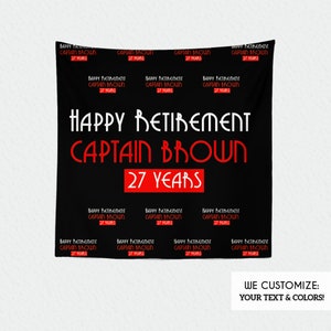 Retirement party photo booth, Happy Virtual Retirement, Step And Repeat Backdrop, Retirement Banner, Red Carpet, Printed Or Digital BRT0001 image 4