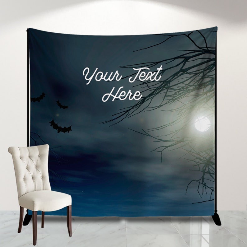 Halloween Backdrop Personalized,Scary Night Background,Purple Halloween decorations,Halloween background Horror Night,Terror Branches Banner image 10