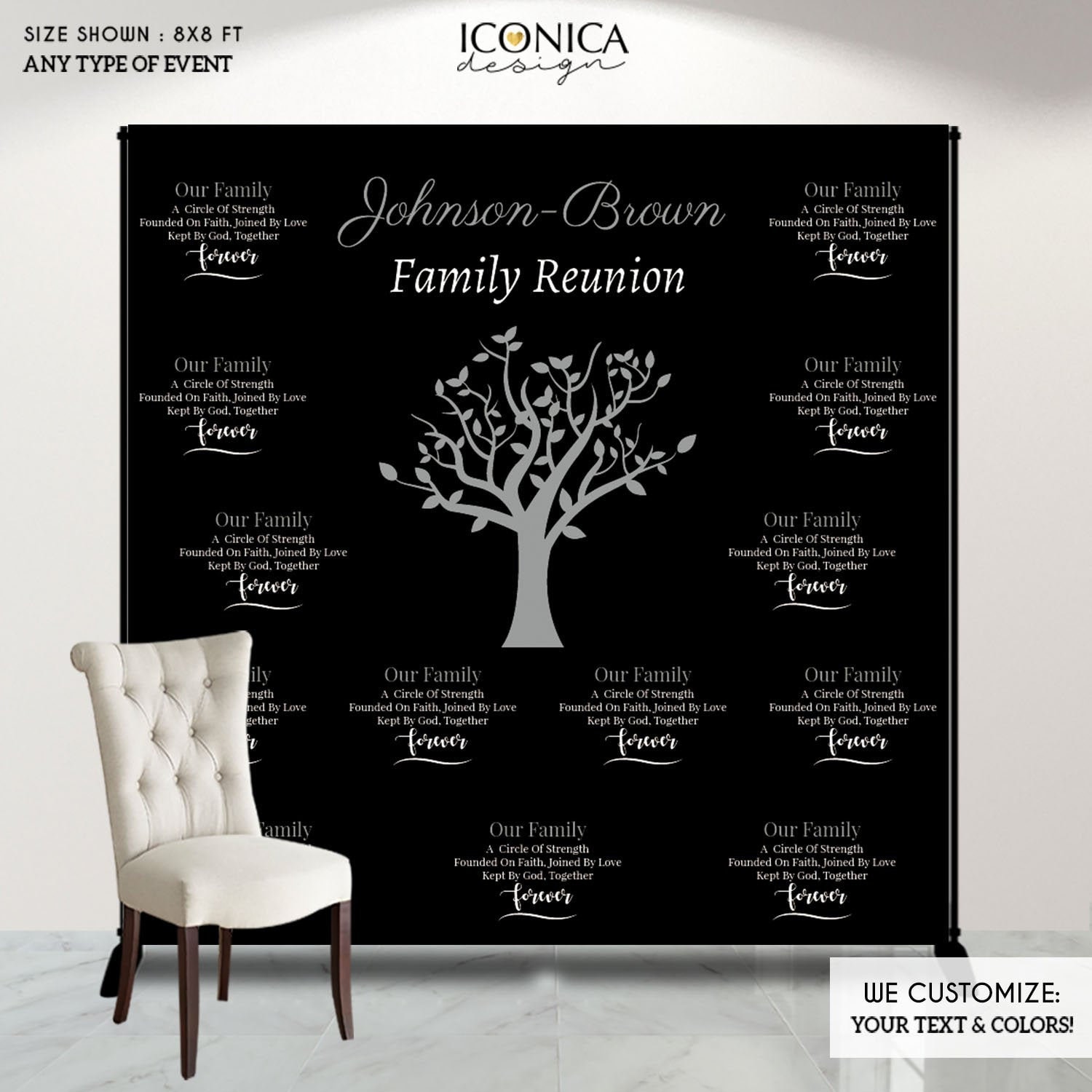Family Reunion Photo Backdrop Family Gathering Step And Repeat