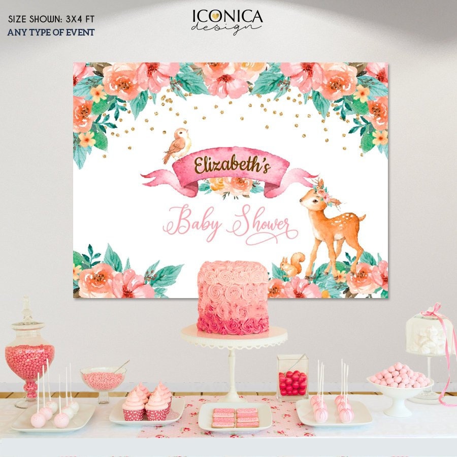 oh deer baby shower girl