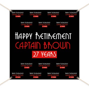 Retirement party photo booth, Happy Virtual Retirement, Step And Repeat Backdrop, Retirement Banner, Red Carpet, Printed Or Digital BRT0001 image 3