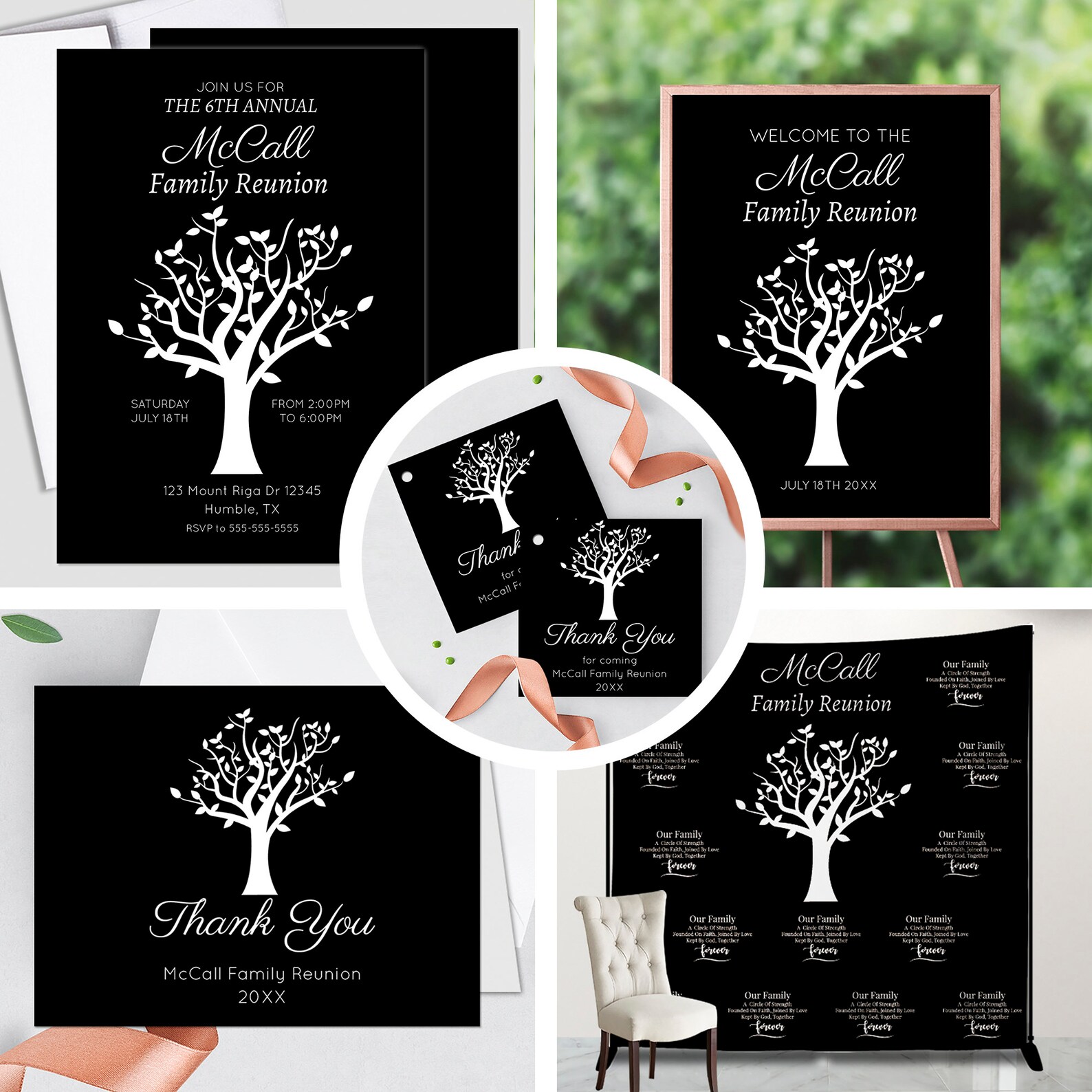 Personalized Family Reunion Welcome Sign, Custom Printed Entrance Decor ...