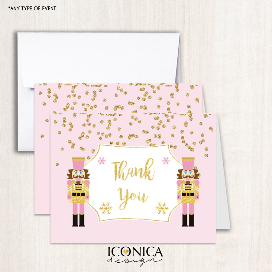 christmas thank you cards nutcracker cards set of 10 a2 folded a2 folded cards