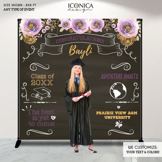 Graduation Party Photo Booth Backdrop Virtual Graduation Etsy Graduation Party Photo Booth Backdrop Virtual Graduation Etsy