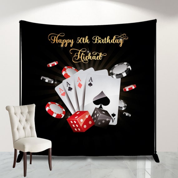 Casino Backdrop Personalized, Casino Theme Party Decorations, Casino Party  Decor, Vegas Poker Themed Backdrop 