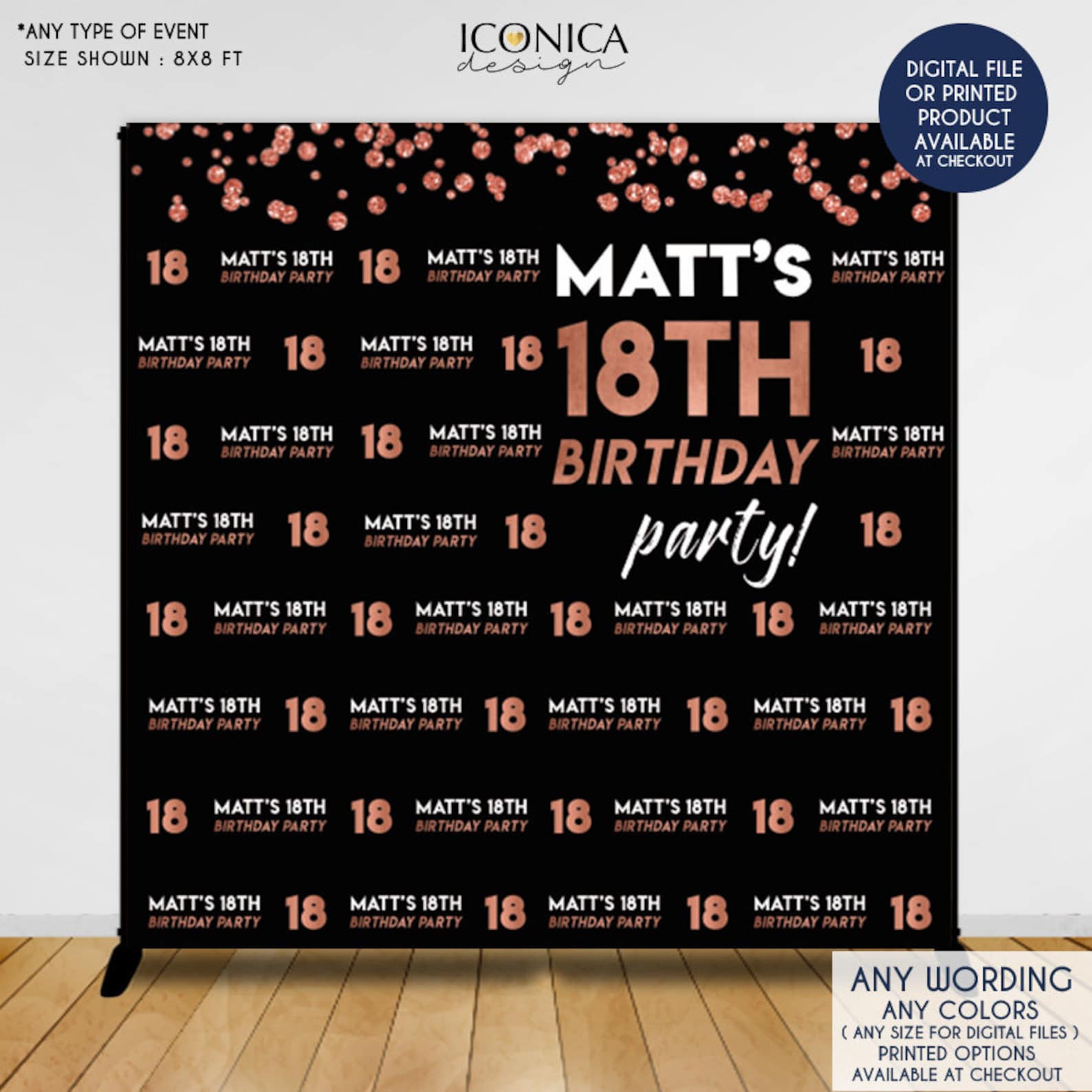 Birthday Photo Booth Backdrop 80th Birthday Party Decor Etsy
