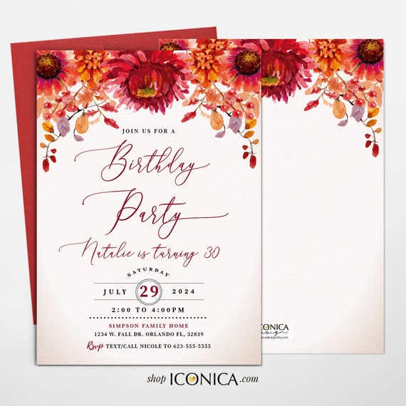 Fall in Love Bridal Shower Invitation,Fall Engagement party invitation,Fall Leaves, Fall dinner party Invite {Bruna Collection} Il_570xn