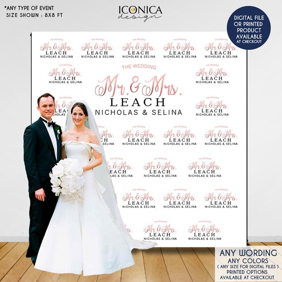 wedding backdrop rose gold