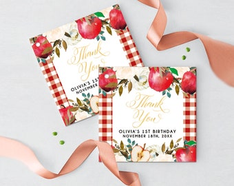 Apple Orchard Party Favor Tags Apple of my eye Thank You Tags Fall Gift tags Apple Party Favor Labels