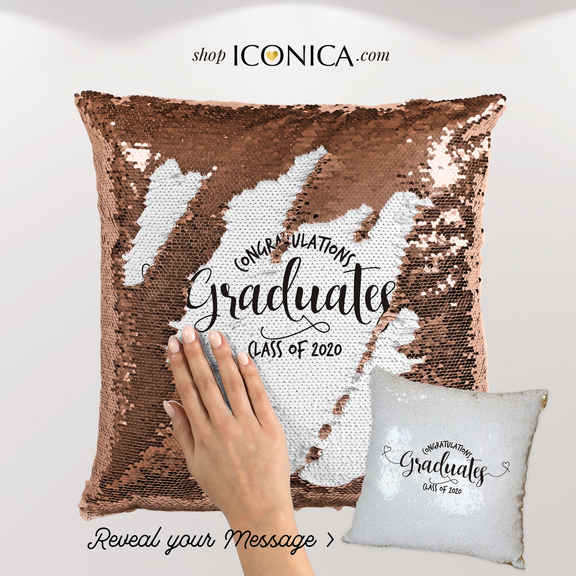 etsy personalized sequin pillow