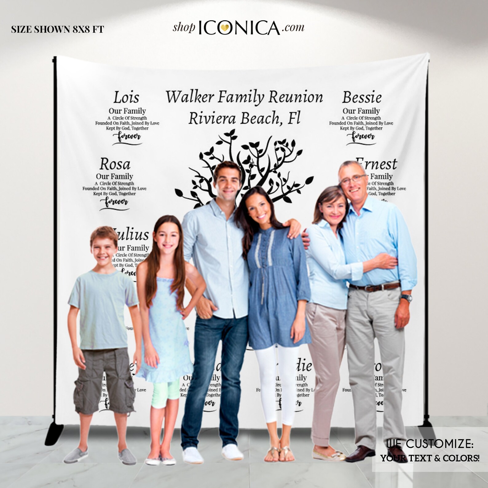 Personalized Family Reunion Welcome Sign, Custom Printed Entrance Decor ...