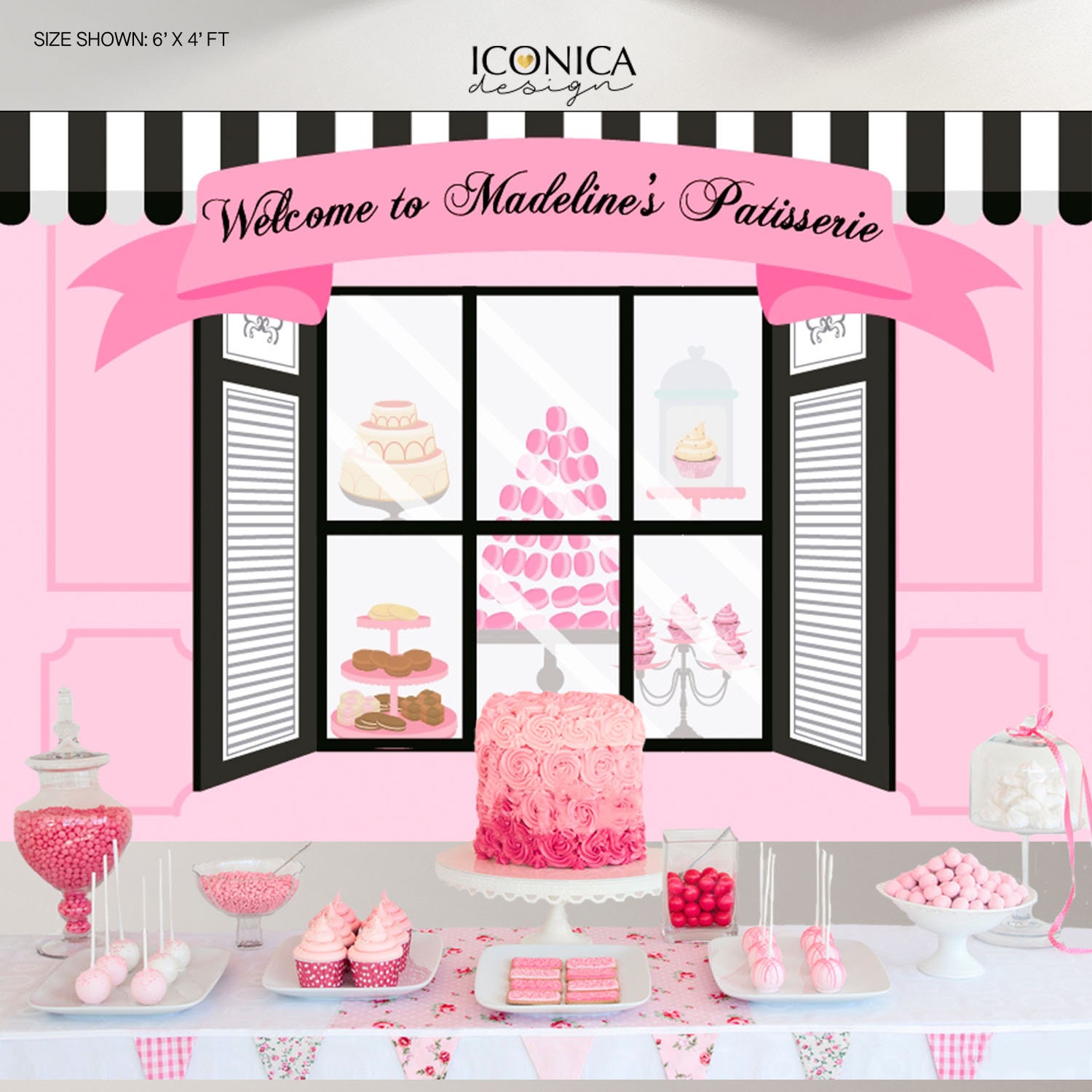 Paris Lady Birthday Banner Personalized Party Backdrop Decoration Paris Lady Birthday Banner Personalized Party Backdrop Decoration