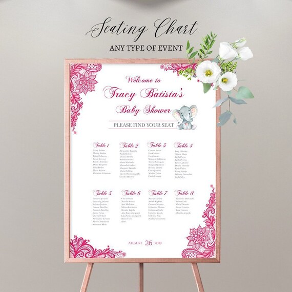 Seating Chart Ideas For Baby Shower