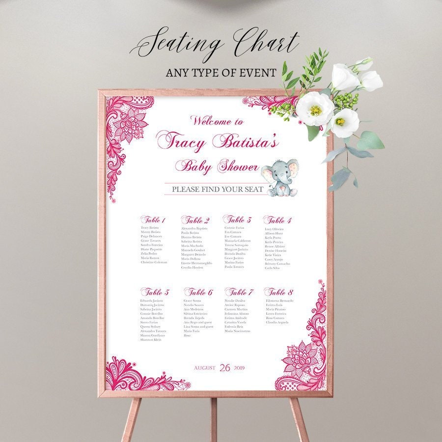 Baby Shower Seating Chart