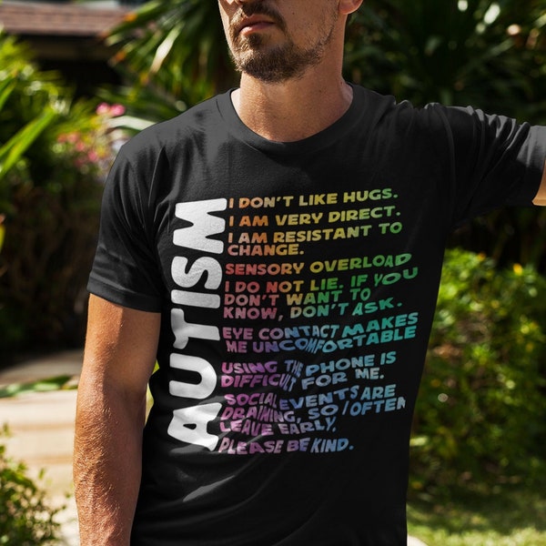 Men's Personalized Autism Shirt Custom Neurodivergent Awareness Neurodiversity Divergent Asperger's Syndrome Spectrum ASD Tee Man Unisex