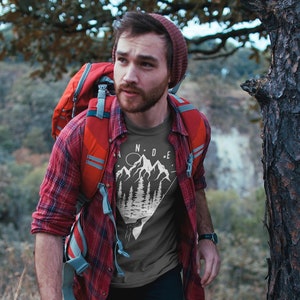 Men's Wander T Shirt Hipster Nature Shirt Mountains Trees - Etsy