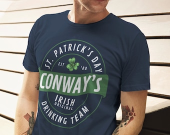 Men's Personalized Irish Shirt Drinking Team TShirt Custom Shirt St Patrick's Day T Shirt Drinking Shirt Unisex Man Beer Tee