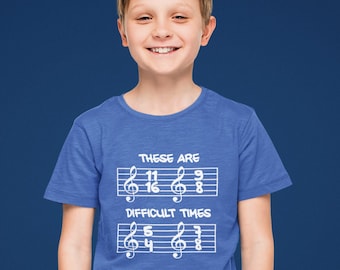 Kids Funny Piano Shirt Keyboard Player TShirt Best Do It From The Bench Music Humor Joke Grand Keys Unisex Children's Girl's Boy's Tee