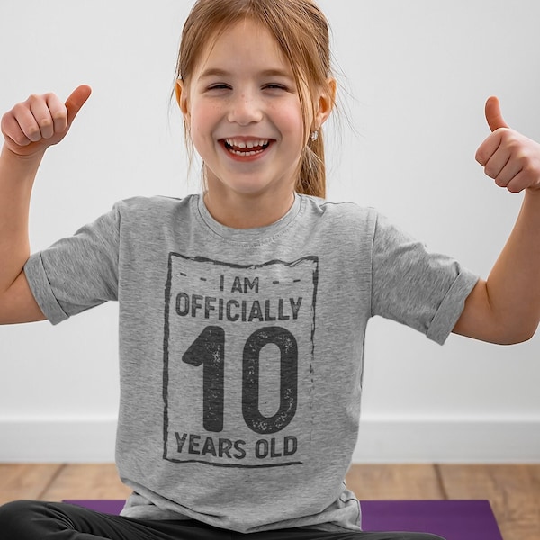 T Shirt 10 Year Old Double Digits - Etsy