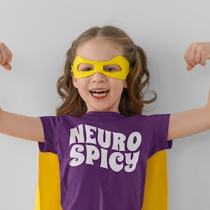 Kids Funny Neuro Spicy Neurodivergent T Shirt Autistic Shirt ADD Awareness T-Shirt Divergent TShirt Autistic ASD ADHD Tee Youth Unisex